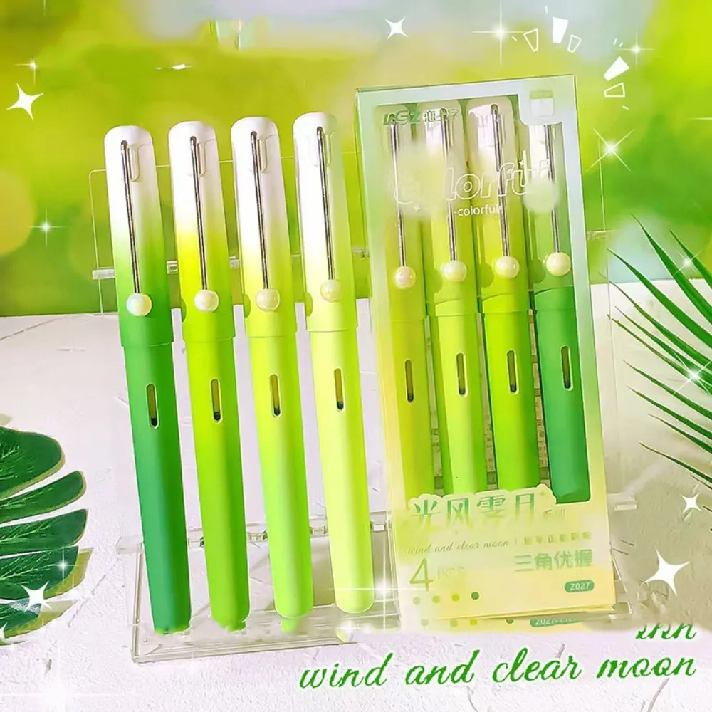 

Gifts Replaceable Ink Sac Gradient Pen Set Smooth School Stationery Calligraphy Pens Triangle Grip Student Special Pen