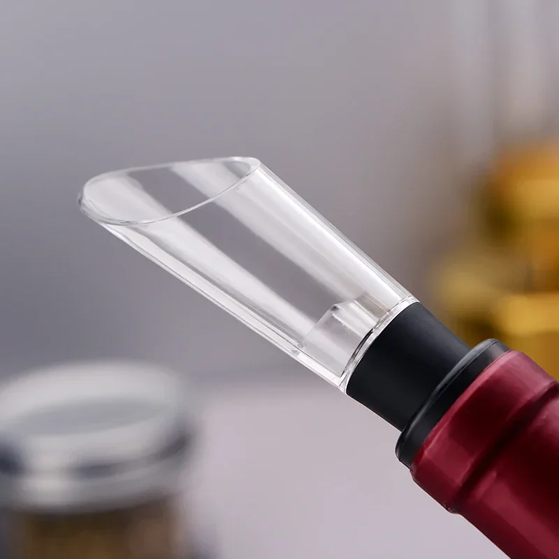 Decantador vertedor de vino, decantador con boquilla para aireación de vino tinto, aireador para verter vino, tapón de vino, accesorios de herramientas de Bar portátiles