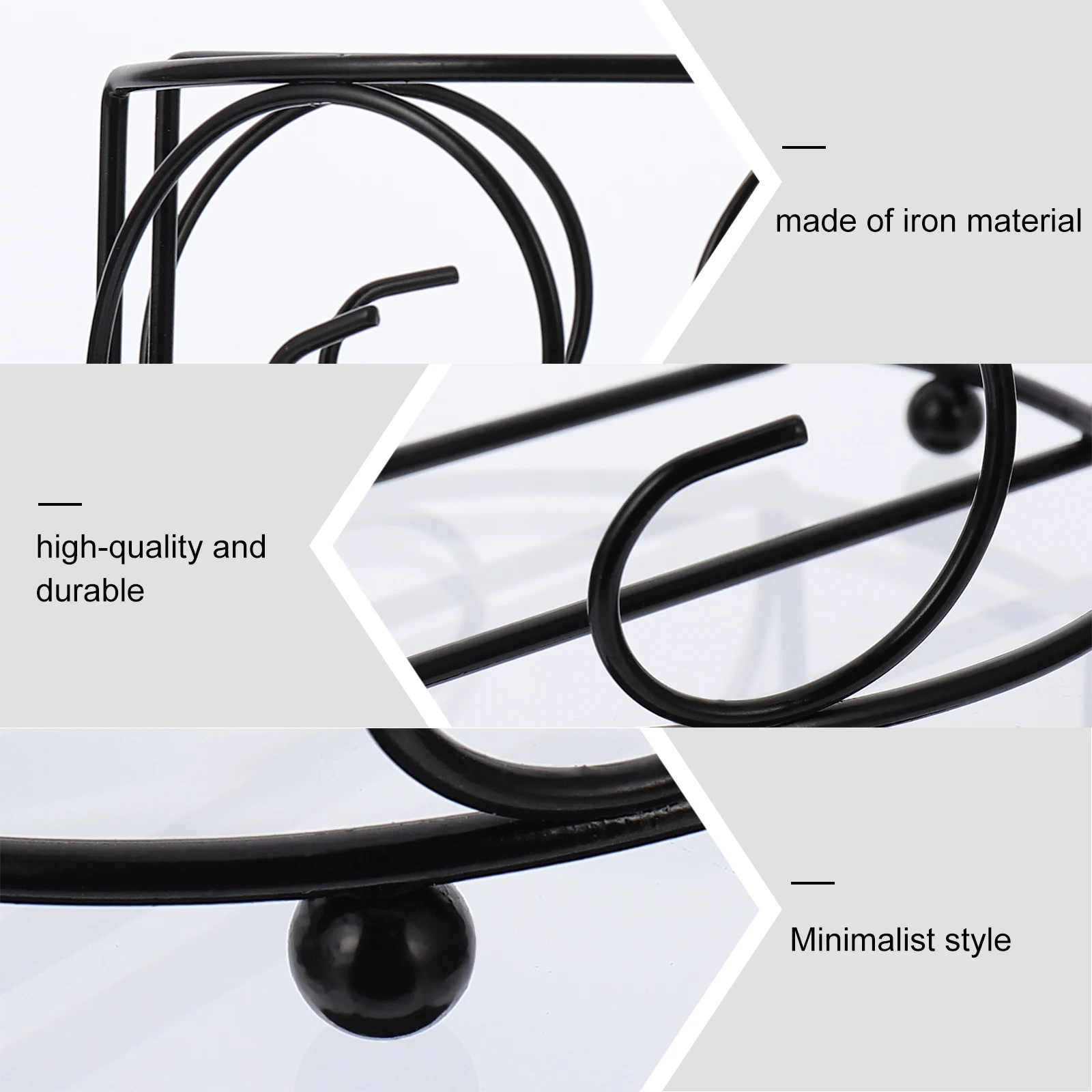 

Holder Minimalist Metal Rack Table Mat Organizer Iron Drink Coaster Storage Round Coaster Stand For Home Office Cafe Decoration