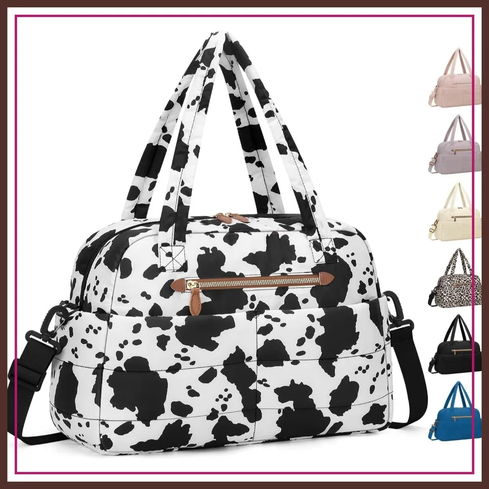 

Travel Duffle Bag with Laptop Compartment, Waterproof Overnight Weekender for Women, Hospital Tote
