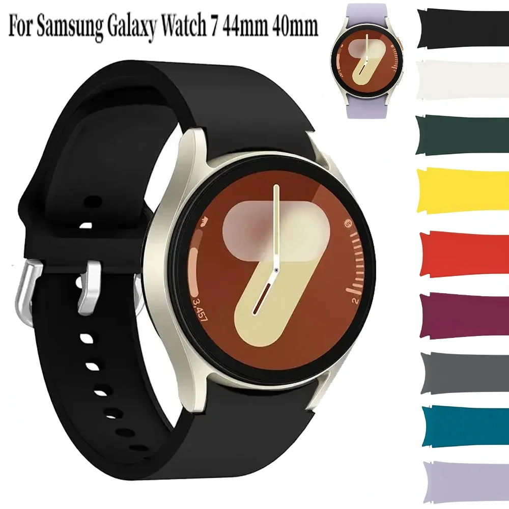 

Silicone Strap For Samsung Galaxy Watch 7 6 5 4 44mm 40mm 5 45mm 20mm Bracelet Galaxy Watch6 4 classic 47mm 43mm 46mm 42mm band