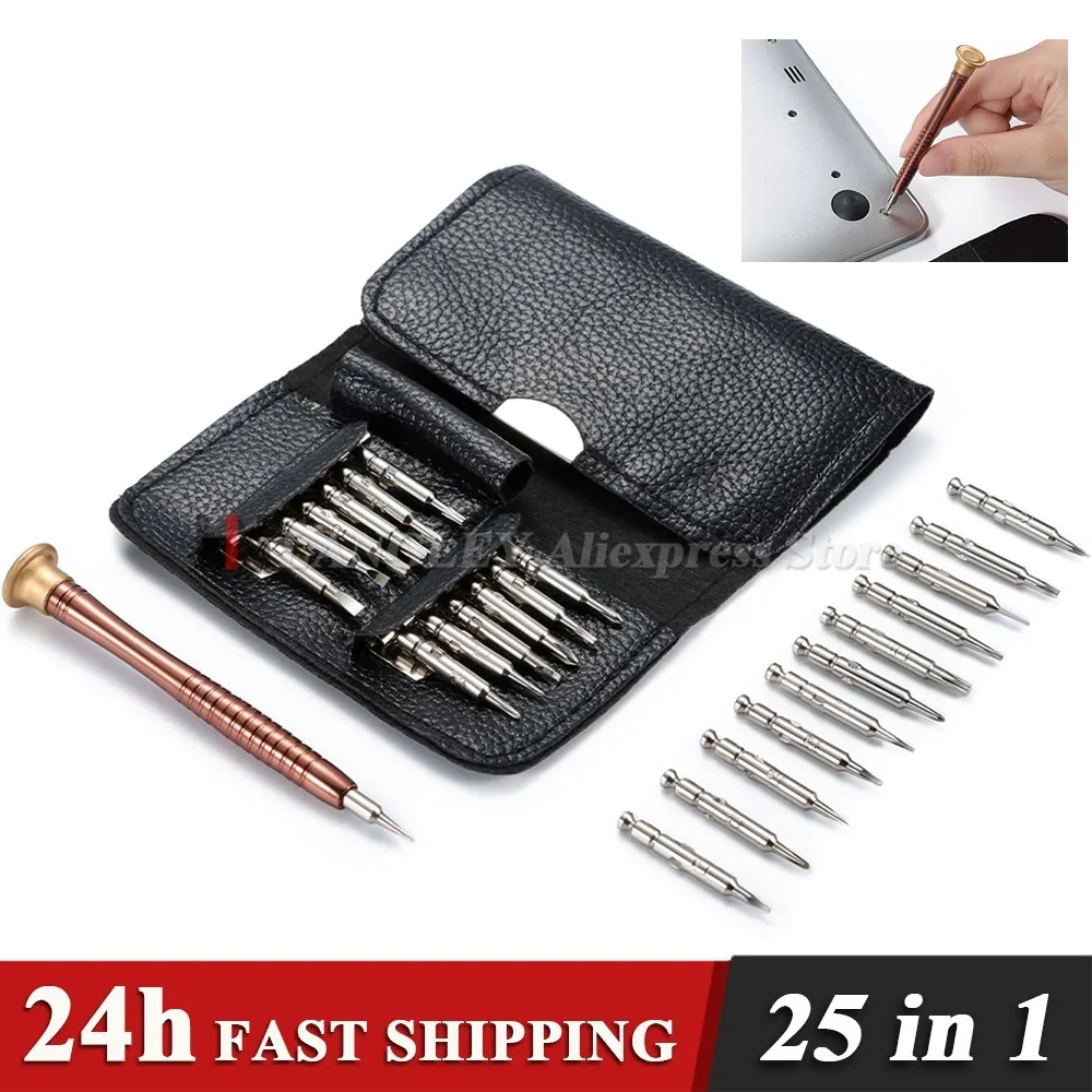 Mini-Präzisions-Schraubendreher-Set, 25-in-1, elektronischer Torx-Schraubendreher, Öffnungs-Reparatur-Werkzeug-Set für iPhone, Kamera, Uhr, Tablet, PC