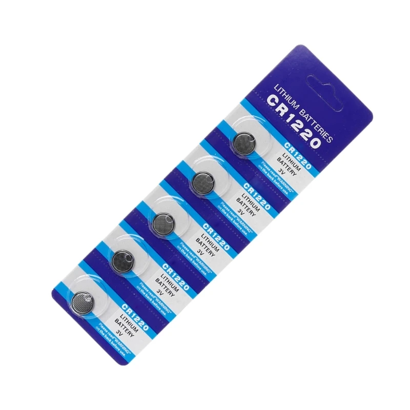 Quality CR1220 Batteries Coin Battery for Automotive Key Fob Reliable Power Performances and Easy Replacement 5pcs/10pcs