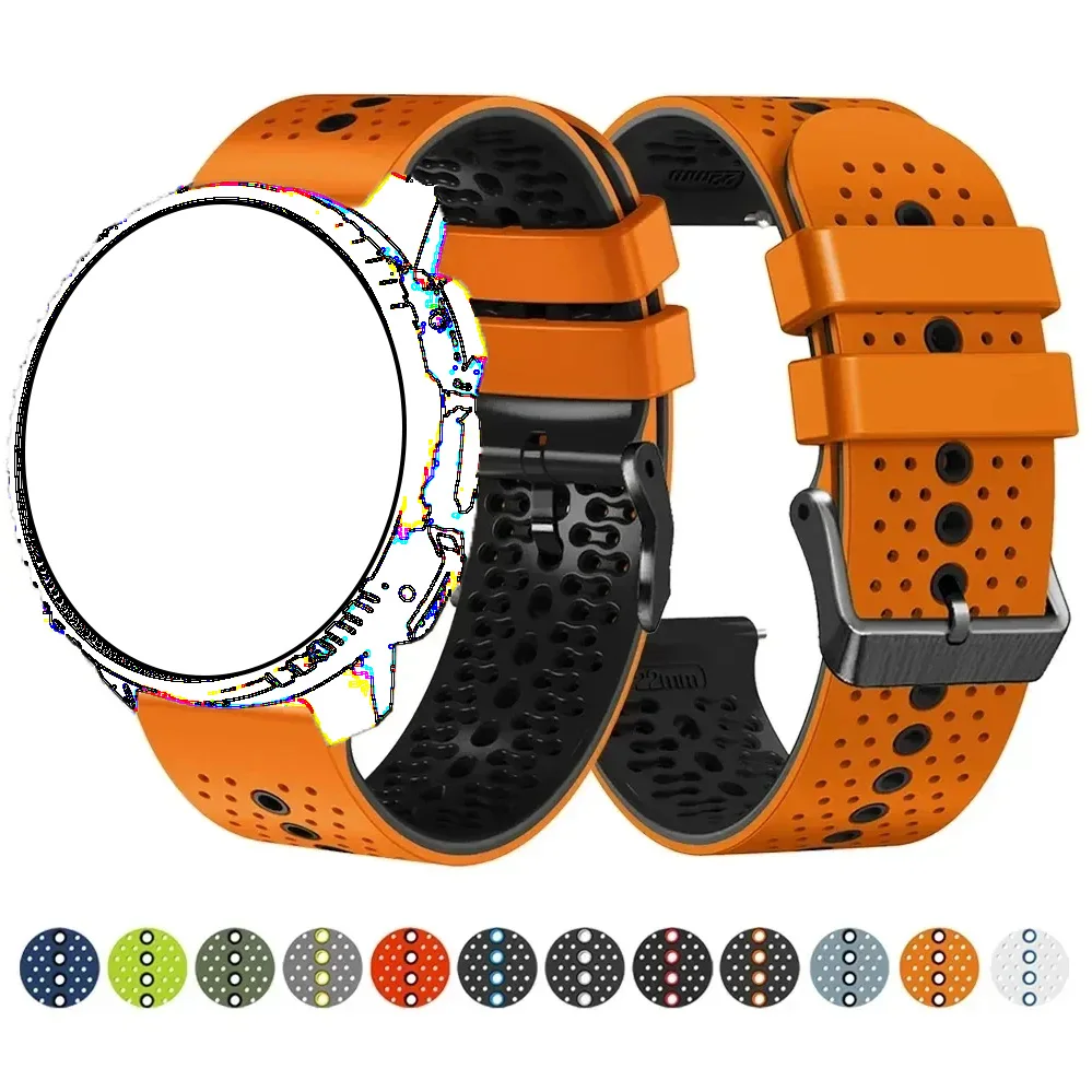 22 مللي متر سيليكون حزام ل Suunto العمودي حزام (استيك) ساعة سوار استبدال اكسسوارات ل Suunto 9 الذروة برو/5 الذروة حزام الساعات