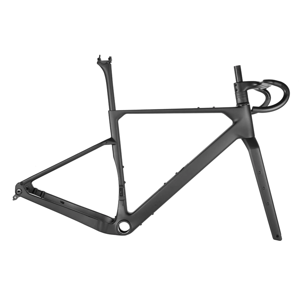 Cuadro de bicicleta de gravel de carbono Spcycle G028 700x57C con soporte UDH y cableado totalmente integrado, con manillar HB-068