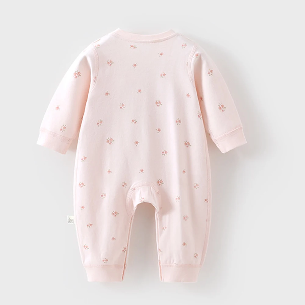 Baby Girl Clothes Newborn Long Sleeve Romper 100% Cotton Floral Pink 1st Birthday Infant Jumpsuit Spring Autumn New Arrival