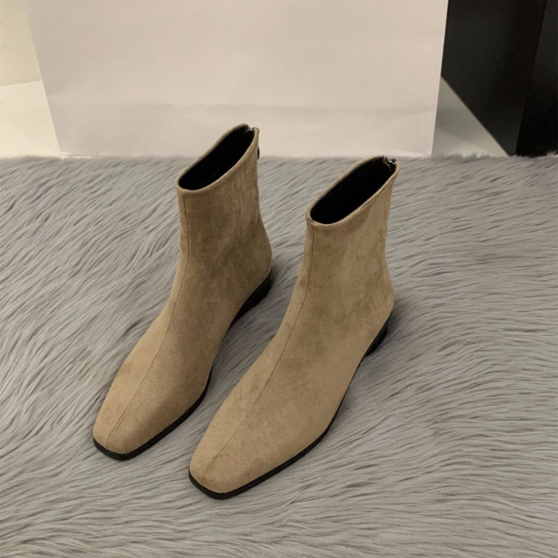 Brand Suede Women Shoes 2024 New Women's Winter Boots Allmatch with Suede Ankle Boots Fashion Women High Boots Women's Sneaker