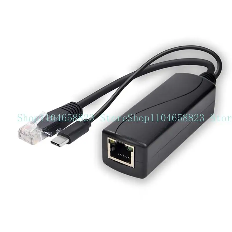 POE Splitter 48V to 5V USB Type C Power Over Ethernet Adapter Cable Injector Power Supply Module For Camera