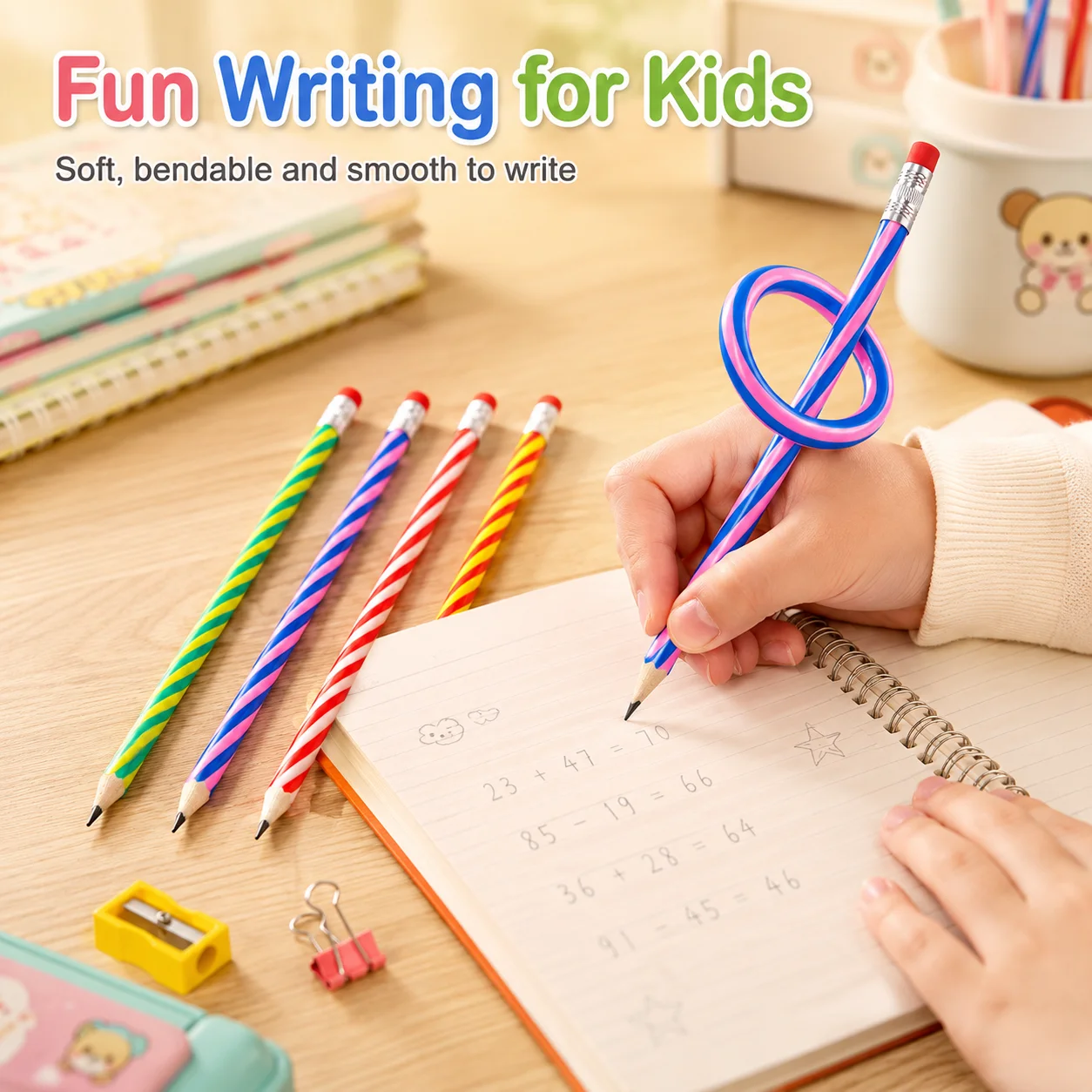 30cm Kreativer Biegsamer Bleistift, Flexibler Weicher Bleistift für Kinder, Unzerbrechlicher Verformbarer Stift für Schüler