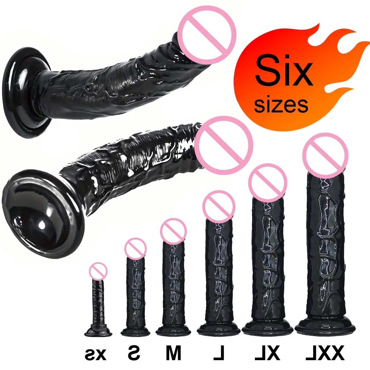 Realistic G-Spot Jelly Dildo Silicone Penis with Suction Cup Butt Plug Anal Toys Sex Toys for Women Female Masturbation Pussy