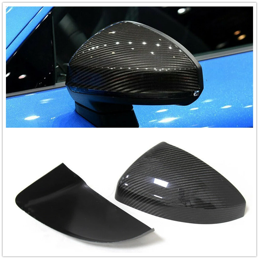 Carbon Fiber Mirror Cover For MK3 R8 TT TTS 2015+ Add On Non Lamp Car Exterior Rear View Cap Rearview Reverse Shell Case