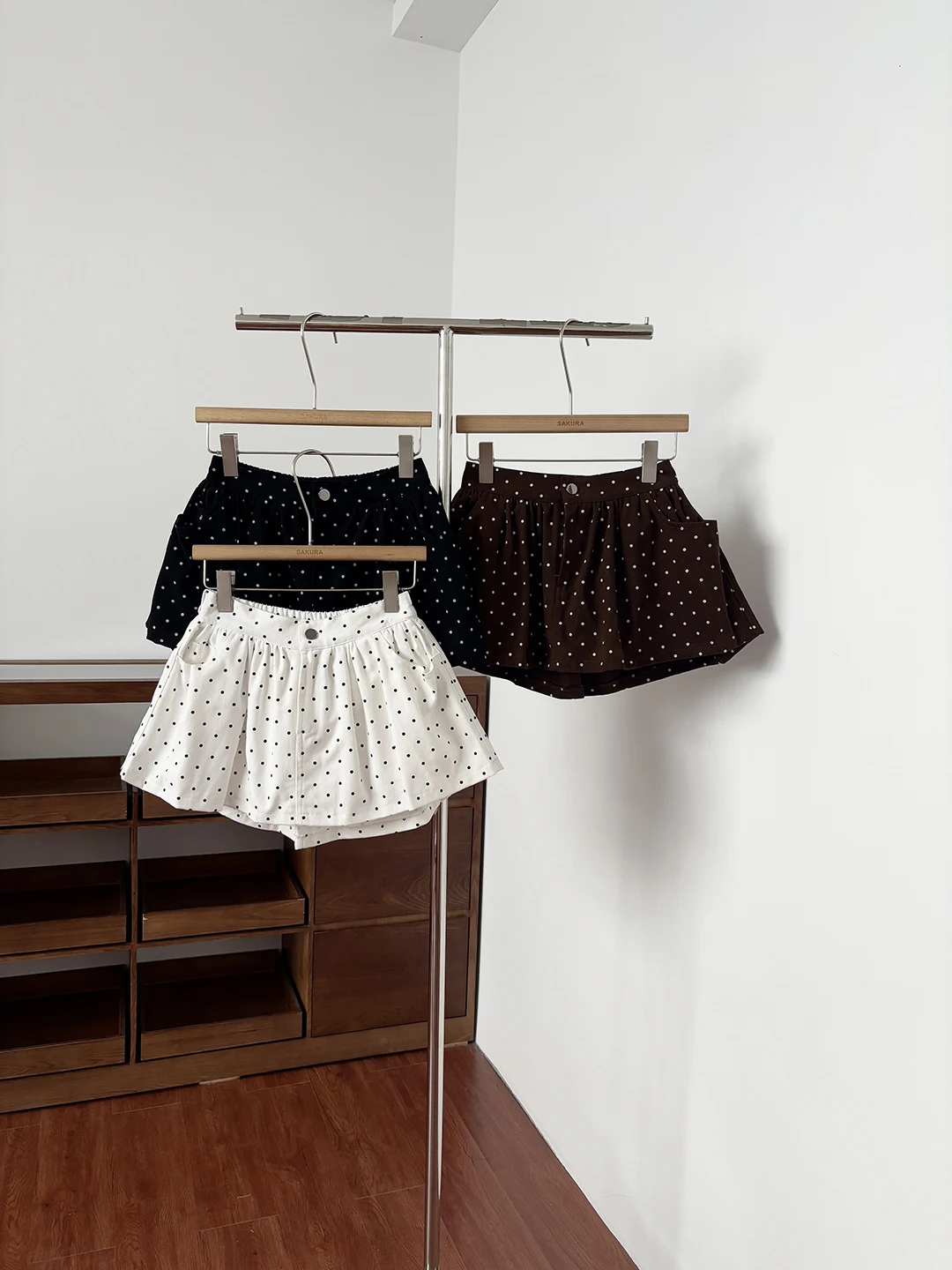

Korean Style High Waist Polka Dot A-Line Skirt Women Summer Anti-Aging Versatile Slimming Hip Covering Fluffy Umbrella S...