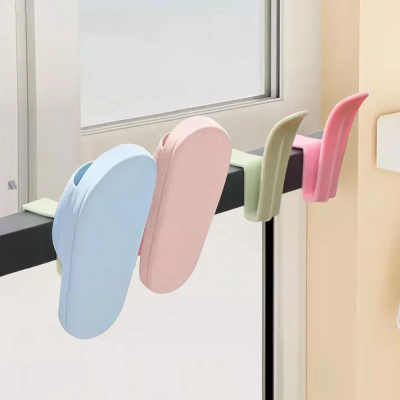 8PCS Household outdoor shoe drying rack guardrail drying clothes pole window sill shoe rack pole window sill drying storage rack