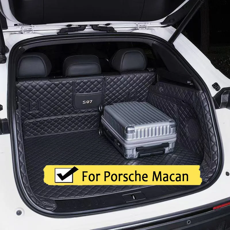 

Коврик в багажник из искусственной кожи на заказ для Porsche Macan 2014-2022, 718 2016-2022, Cayenne 2006-2010, 2011-2017. Автоаксессуары.