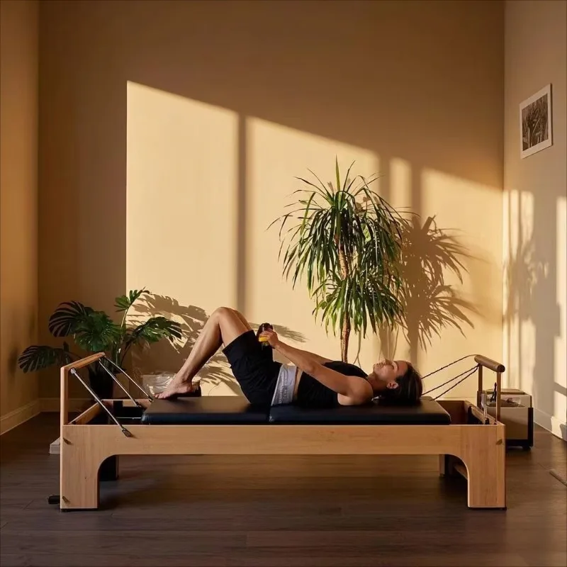 YTYIN آلة بيلاتيس منزلية متعددة الوظائف | إطار من الألومنيوم، سرير من خشب القيقب وصندوق جسم فولاذي #6