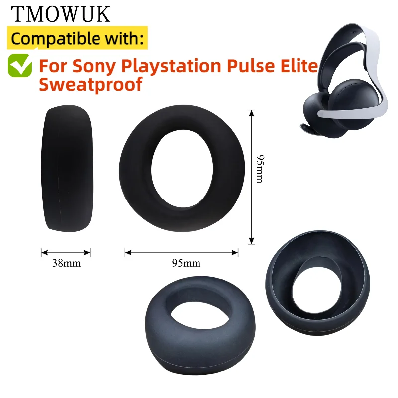 

Ear Pads For Sony Playstation Pulse Elite Sweatproof Headphones Replacement Soft Foam Cushion Sponge Pad Leather Earmuffs TMOWUK