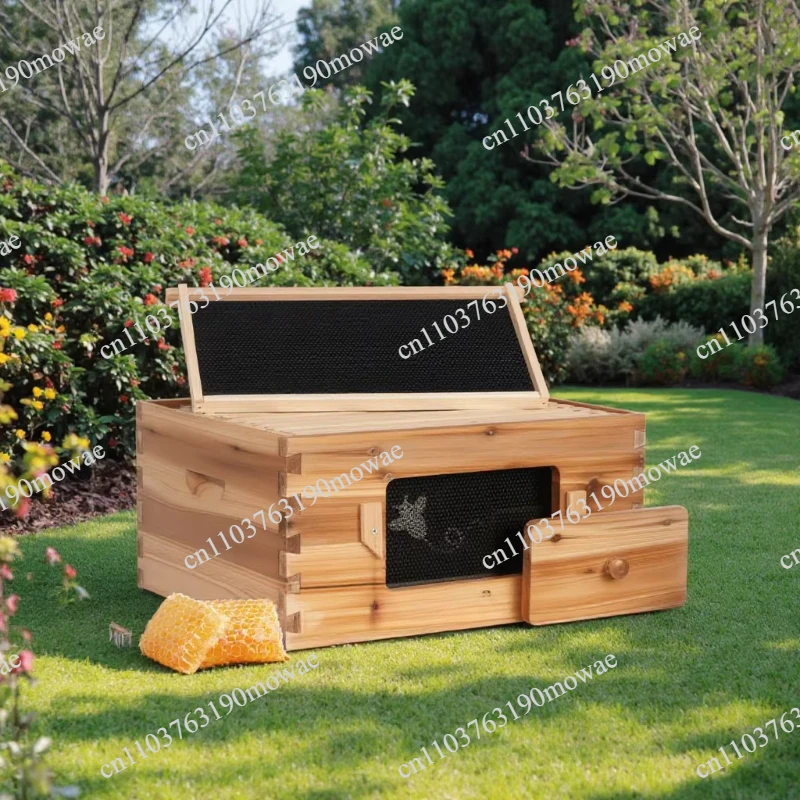 

Wooden Automatic Flow Beehive Kit Food Grade Honey Flow Frame Beekeeping Supply