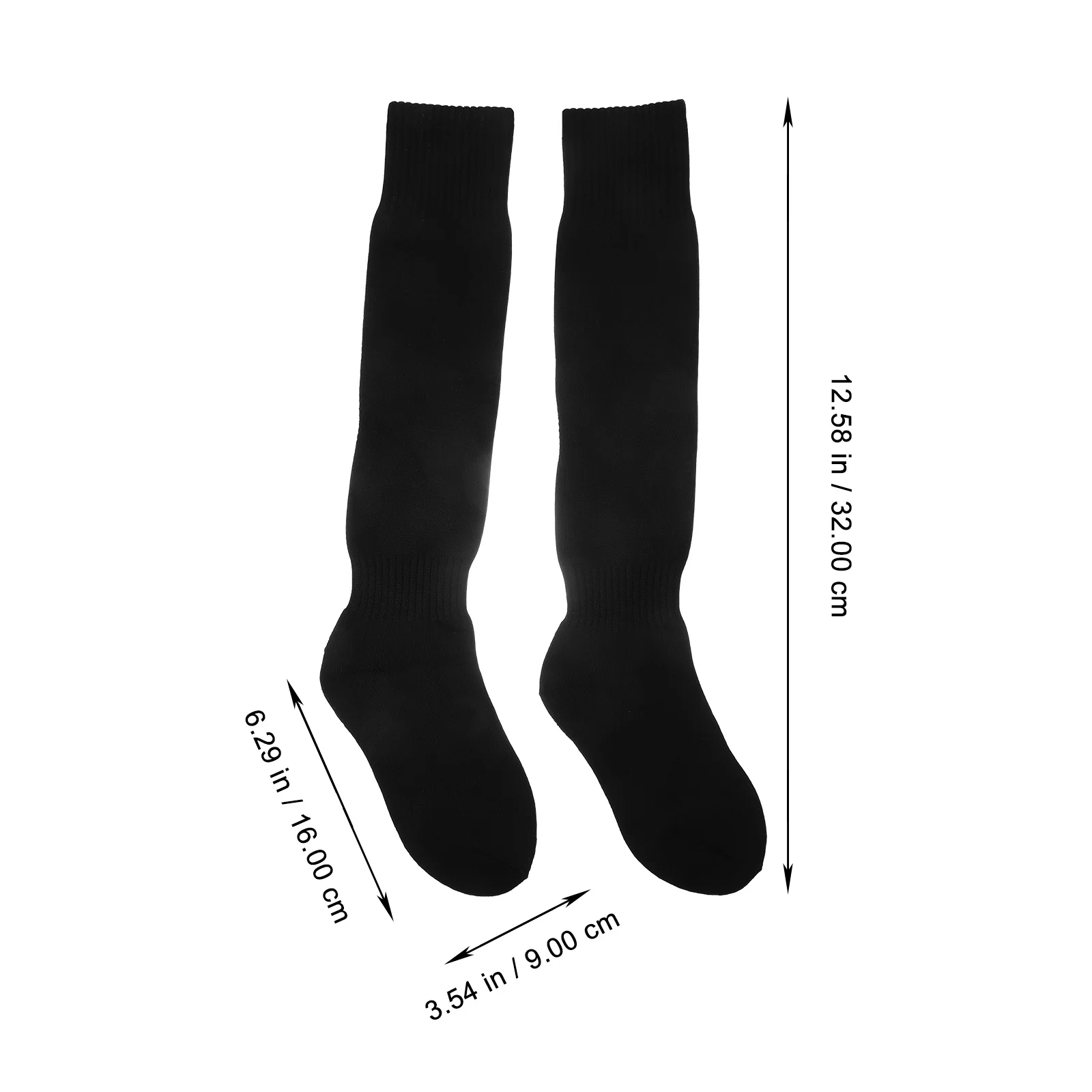 2Pairs جوارب رياضية سميكة جوارب العجل الضاغطة لكرة القدم كرة القدم تنفس امتصاص العرق سريعة الجافة رياضية في الهواء الطلق #3