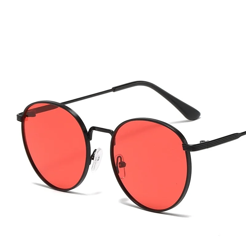LONSY Round Metal Classic Sunglasses Women Vintage Brand Designer Small Oval Sun Glasses For Female Shades Female Eyewear UV400