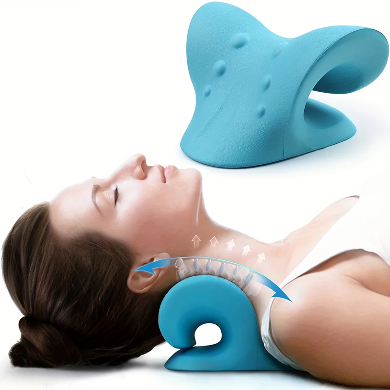 

Neck Shoulder Stretcher Relaxer Cervical Chiropractic Traction Device Massage Pillow for Cervical Spine Alignment Massage Tools