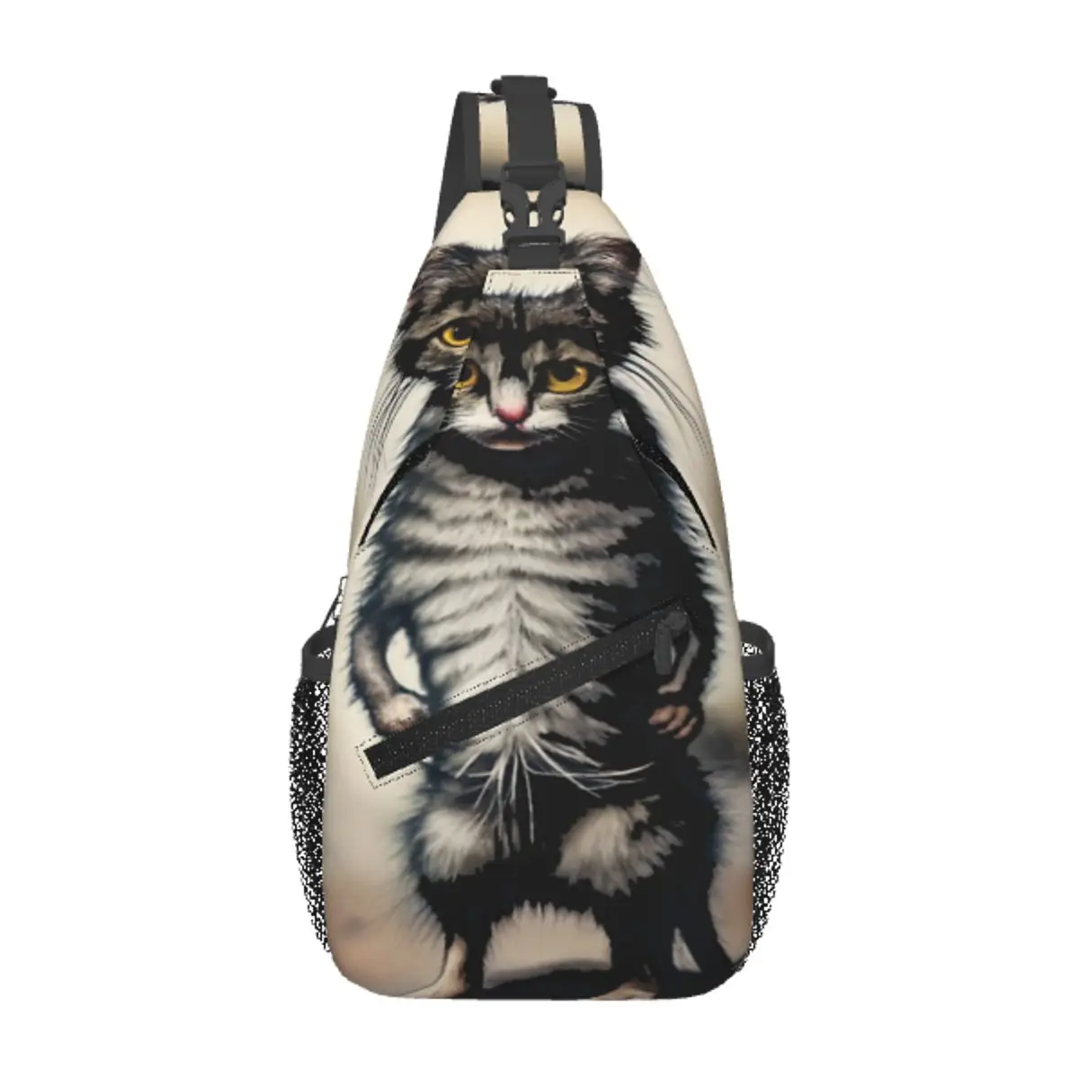 Planchers ed Black Cat Chest Bag, Portable Holiday, Cadeau personnalisé, 03/Nice