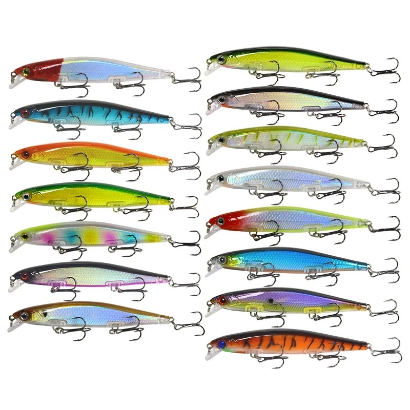 1PCS Crankbait Minnow Fishing Lure Sinking Hard Bait 11mm 13.2g Artificial Bait Fishing Wobblers Swimming Carp Fishing Tackle