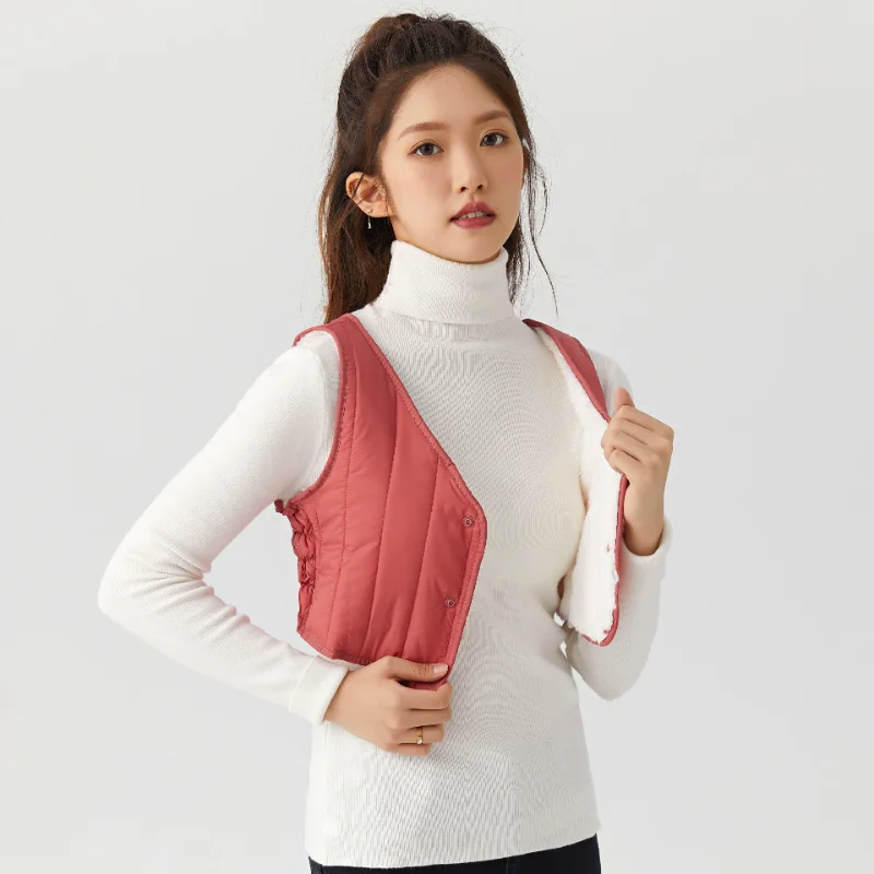 

Down Cotton Fleece Vest for Women, Warm Vest, Upgraded Waistcoat, Thickened Increase, Short Model, Lady Suspenders, Winter