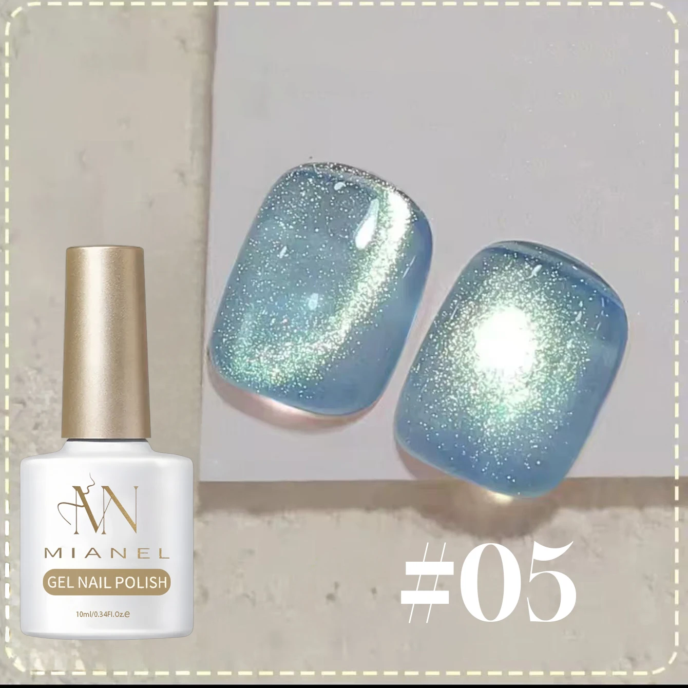 

MIANEL 12ML 1PCS Top Selling Whitening Super Flash Green Pink Blue Gold Light Glass Bead Cat Eye Gel Nail Polish Nail Stuff