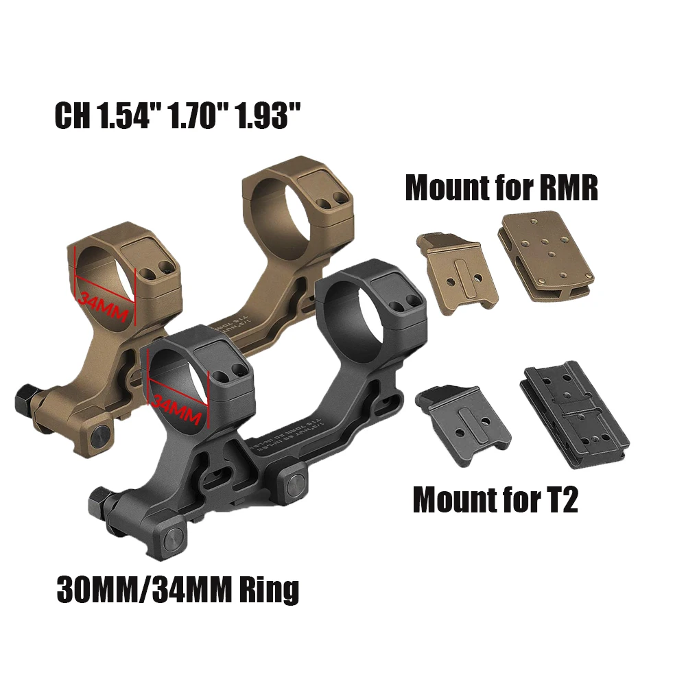 Different Height RifleScope Mount 30MM 34mm Rifle scope Mount 1.93 1.7'' 1.54 Center Hight Rifle Scope Mount
