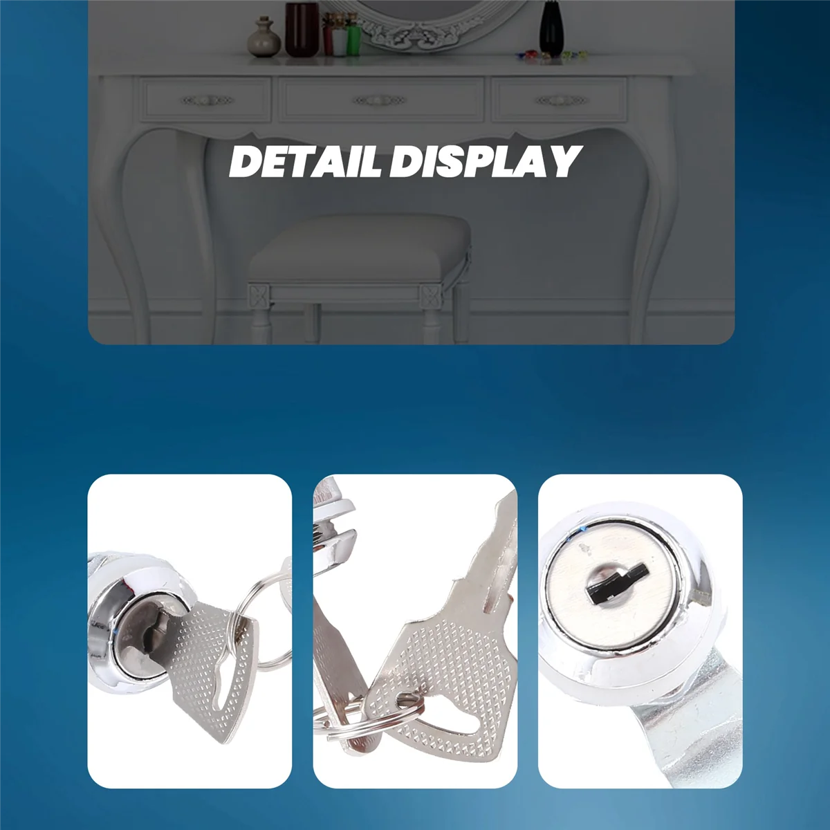 Nuevas cerraduras de leva útiles para taquillas, buzón de gabinete, cajones, armarios + llaves