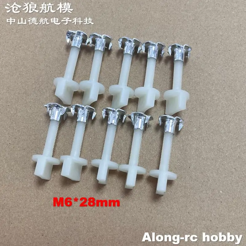 10 Stück 4 mm oder 5 mm oder 6 mm Nylon-Schrauben, Handschrauben für Modellflugzeuge, DIY RC-Flugzeug, Flugzeug, Gasflugzeug, Teil – Detail 19