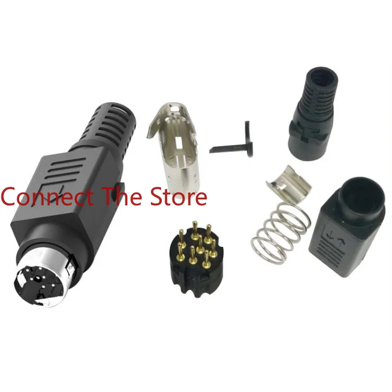 2PCS Supply MINI DIN 8PIN Assembly Eight-piece LOCK  Self-locking  Connector Small 8P