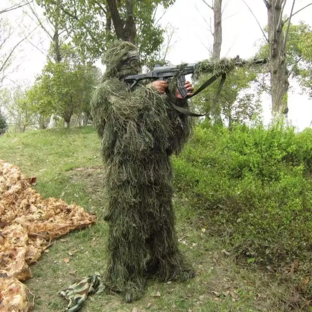 3 Terrain Ghillie Suit Camouflage for Desert Snow Jungle Hunting Birdwatching Universal Traje Ghillie Unisex One Size Fits All