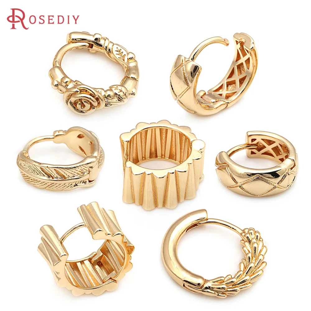 18K Gold Color Brass Loop Earrings Hoops High Quality Necklace Earrings Diy Jewelry Accessories Rosediy official-website