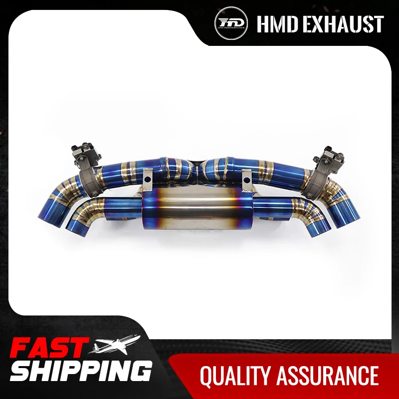 

HMD titanium alloy valve high performance exhaust system For Porsche 911 992 catback muffler electronic valve