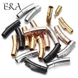 Stainless Steel Bayonet Clasp 2mm 3mm 4mm 5mm 6mm 8mm Hole PushLock Lace Buckle Leather Cord Clasps Bracelet Jewelry Making