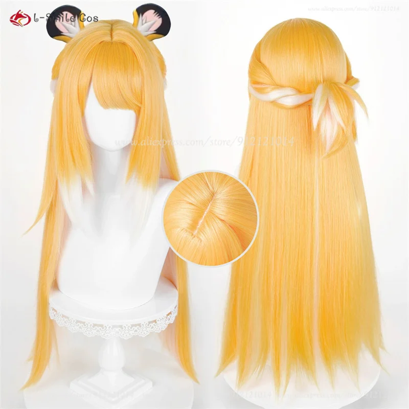 

Ju Fufu Cosplay Wig Orange White Mixed Color 72cm Wigs For Women ZZZ Cosplay Anime Wig Heat Resistant Synthetic Hair Halloween