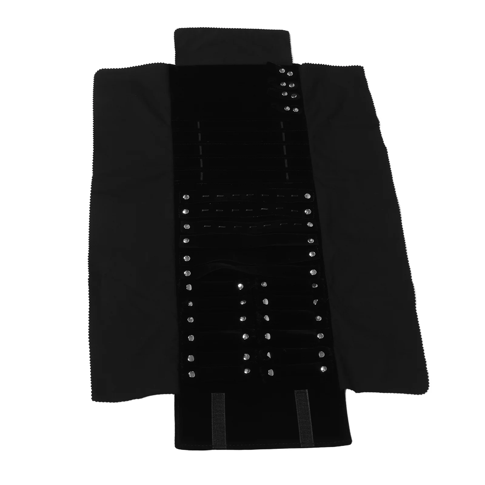 منظم حقيبة السفر للمجوهرات، لفة حماية ناعمة، تخطيط متعدد الشبكة للإكسسوارات والقلائد والخواتم والأقراط والساعات المحمولة #5