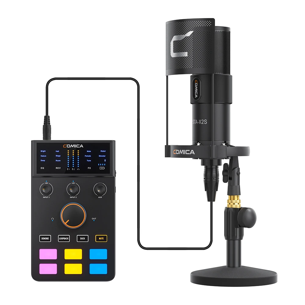 

Comica ADCaster Sound Card kit with Voice Changer USB Audio Interface External Mic Audio Adapter Soundcard Audio Mixer