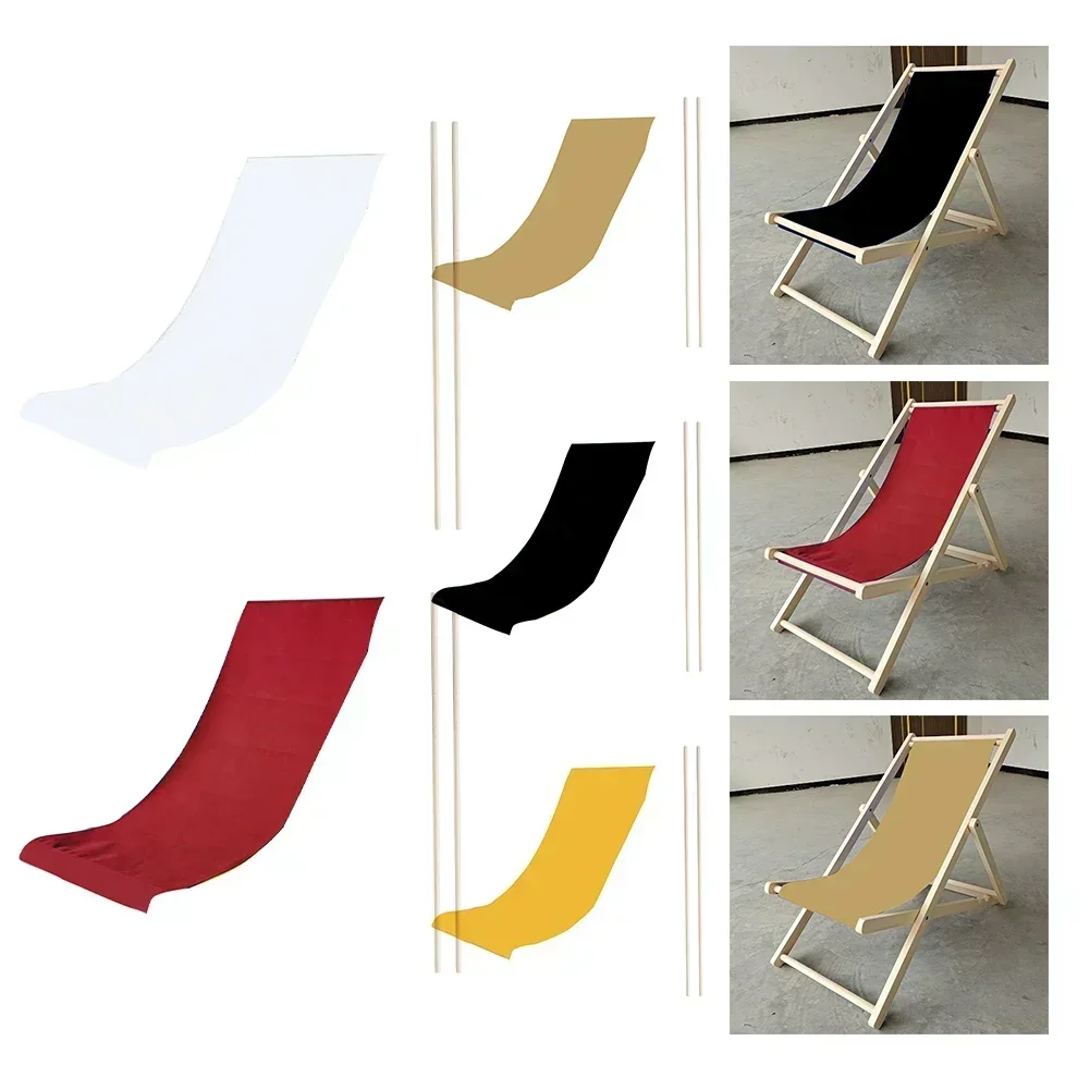 Beach Chair Cover Casual Simple Sun Lounger Cover Reversible Canvas For Patio Sunbath Garden 120*45cm Parts