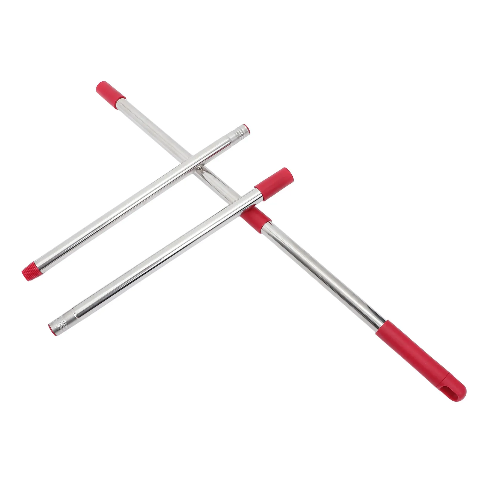 

1Set 4-Section Adjustable Mop Handle Stainless Steel Replacement Mop Pole for Floor Cleaning Bathroom Hard-to-Reach Areas