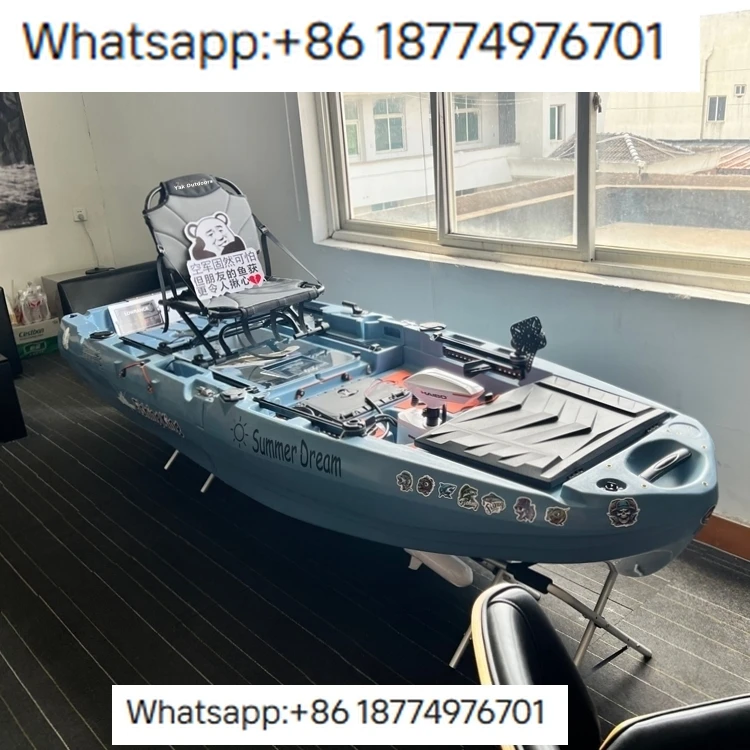 New Designed 2.9M 1 Person Modular Fishing Ka with Pedals Detachable Foldable HDPE Electric Motorized Surfing Durable