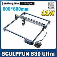 SCULPFUN S30 Ultra 11W Laser Engraver Cutter EU-Plug Automatic Air Assist 0.08x0.08mm Laser Focus 600*600mm