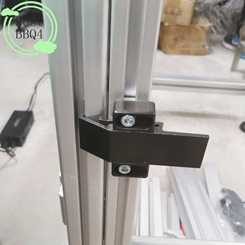 (BBQ4)Black Aluminum Alloy Door Hasp Lock Frame Fixing Parts Suitable For 3030 4040 4545 European Standard Aluminum Profile
