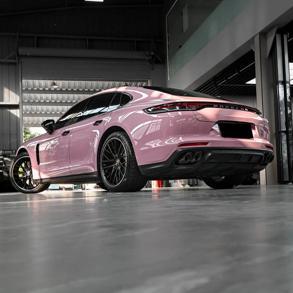 

Молочно-розовый глянцевый ПЭТ-подложка для автомобиля, виниловая пленка - прочная клейкая наклейка на кузов автомобиля для индивидуальной настройки автомобиля