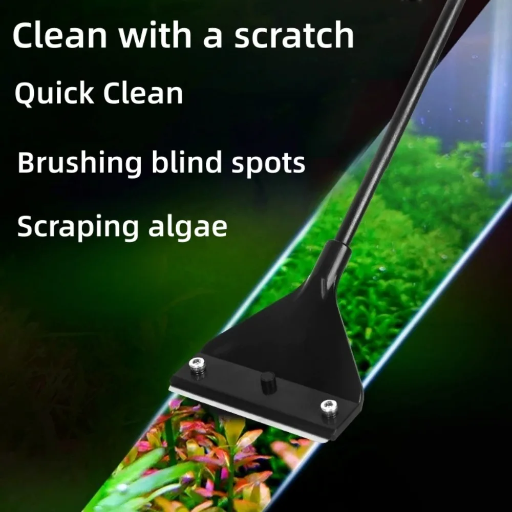 Handheld Fish Tank Carbon Fiber Cleaning Tool Flat Sand Algae Removal Dual-use Glass Algae Removal Scraper Aquarium Accessorie