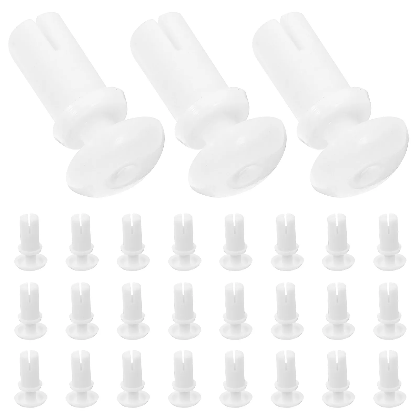 100Pcs White Plastic Insulated Expansion Clips for Cars Nylon Bumper Fasteners Trim Panel Retainers DIY Auto Repair Car Body