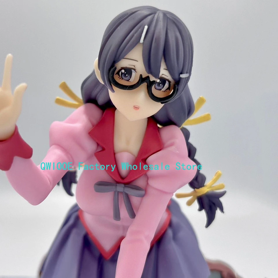 Figura Original KONAMI cubo Zoku Owarimonogatari 12cm colección Hanekawa Tsubasa decoración de escritorio juguete niño regalo QWIOOE