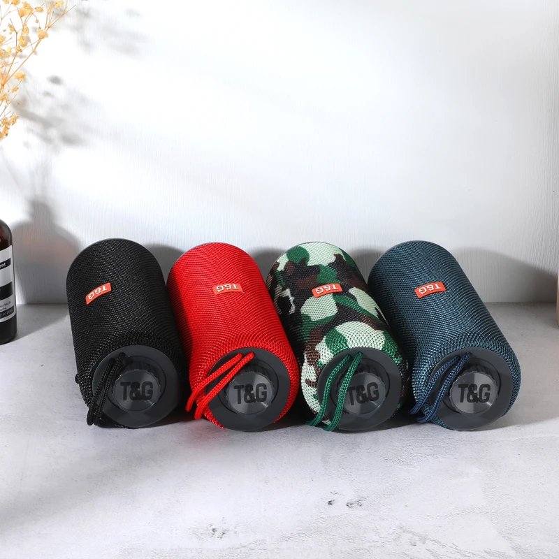 T & G TG338 Mới Bluetooth Không Dây Ngoài Trời Loa Siêu Trầm Bluetooth Chống Nước Thẻ TF FM Radio Thu Loa