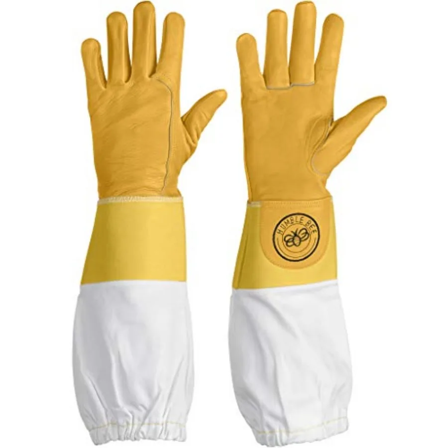 

113 Cowhide Beekeeping Gloves with Reinforced Cuffs